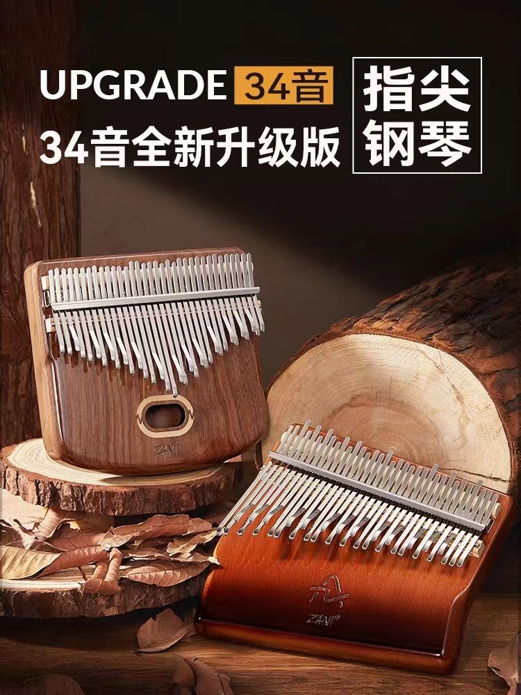 cega前谷卡林巴拇指琴專業演奏級34音含半音初學者女生小豎琴樂器