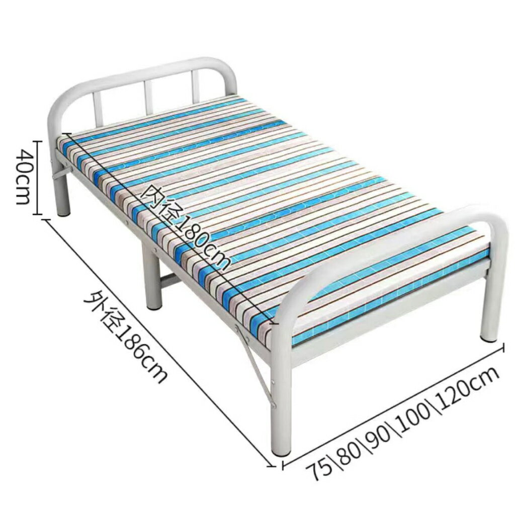 鐵架床 折疊床床架 實木床架 雙人床架 高架床 掀床 單人床 鐵製床 折疊床單人便攜傢用 出租房午睡床簡易陪護硬板鐵床
