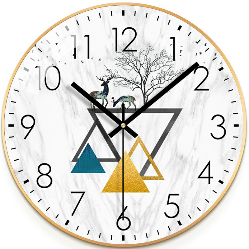 時鐘 掛鐘 北歐鐘錶掛鐘客廳現代簡約時鐘掛牆創意時尚錶家用大氣裝飾輕奢錶『my2475』