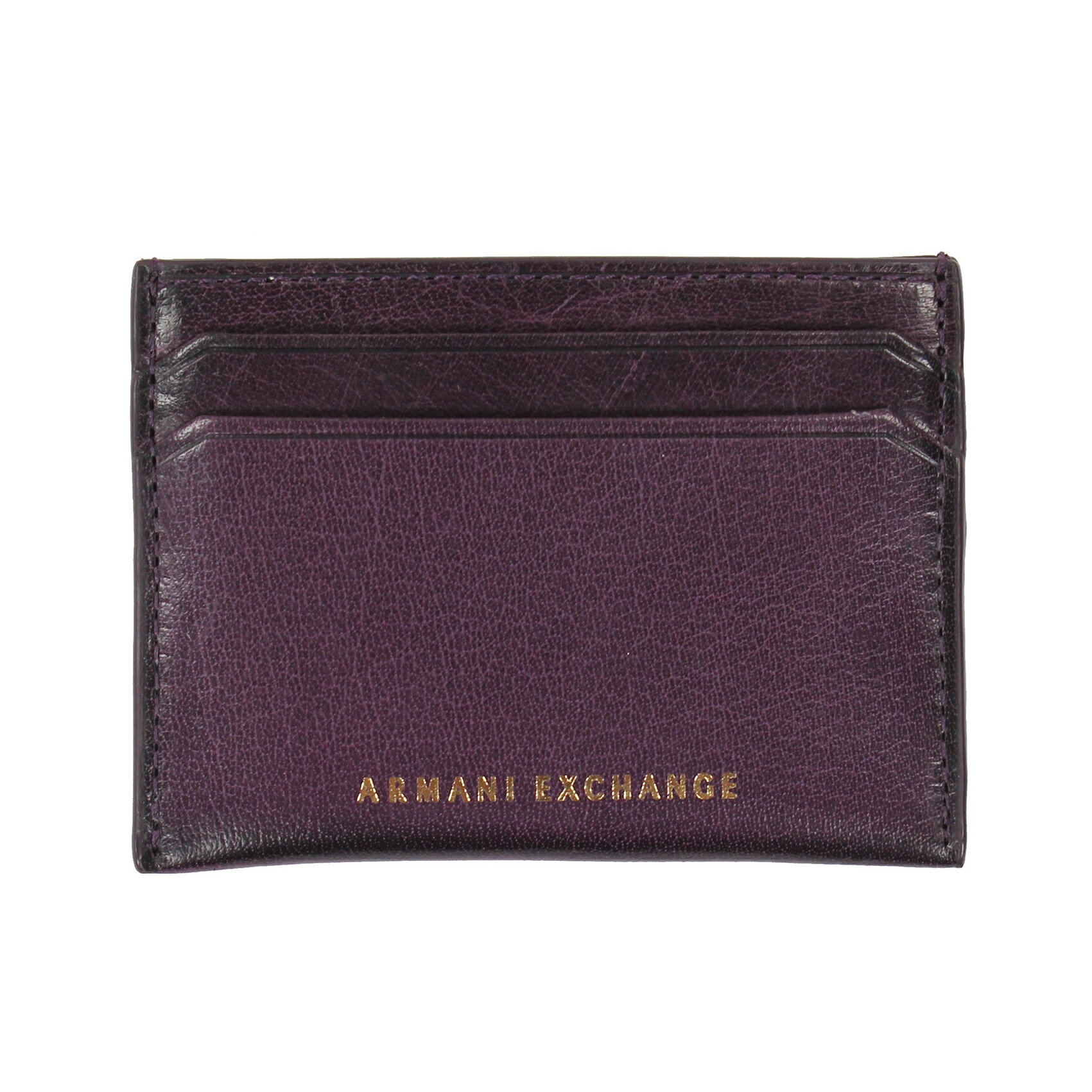 美國百分百【全新真品】Armani Exchange 名片夾 信用卡夾 logo AX 男用 證件卡夾 紫色 E655