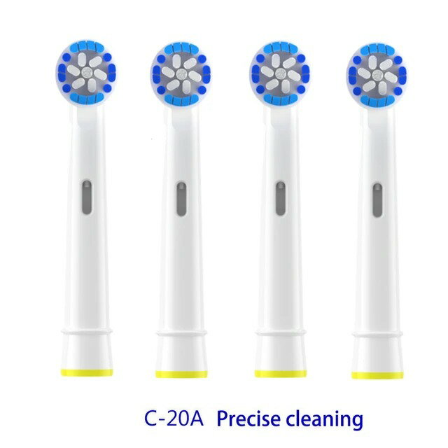 【日本代購】4 件裝 X 2 組 = 8 件裝 3D Oral B 牙刷頭 適用於博朗 Oral B 刷頭配件 Oral B 牙刷頭 Oral B 口腔清潔刷頭