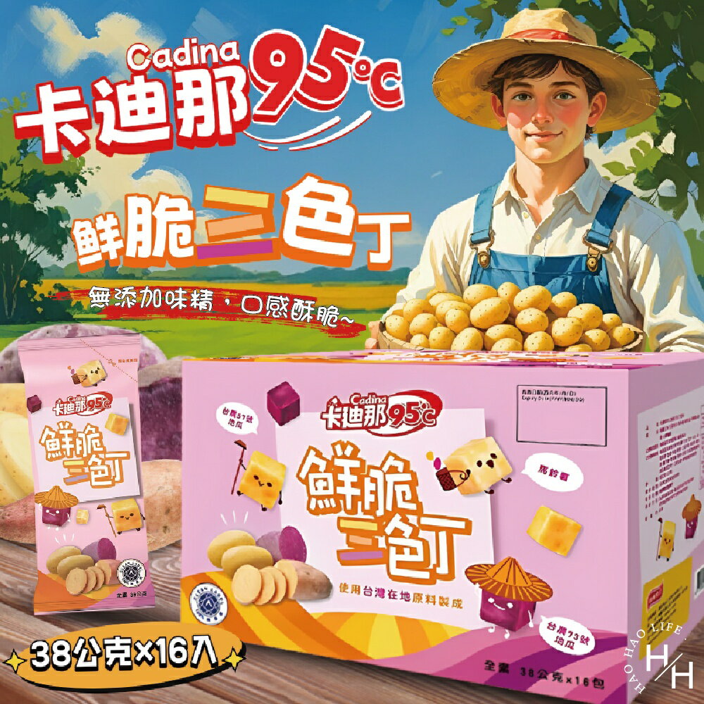 【好好生活｜卡迪那 95℃】鮮脆三色丁 零食 洋芋片 脆片 素食 餅乾 好事多家庭號 大包薯丁 家庭號餅乾 地瓜丁 好市多現貨快出 普渡