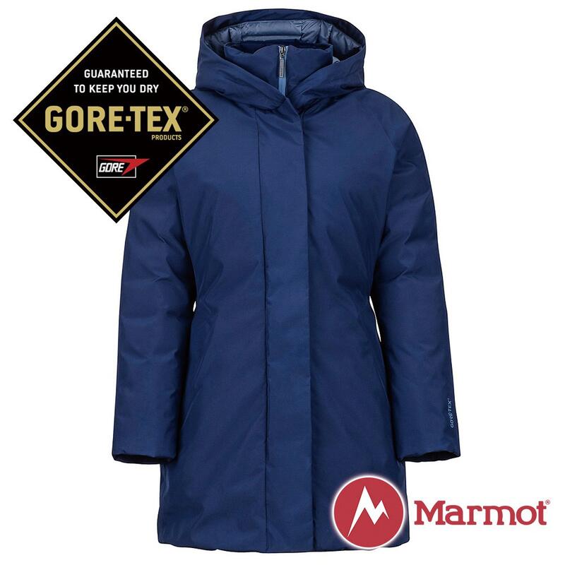 【Marmot】女 GORE-TEX Kristina女GT長版單件式鵝絨外套『藍紫』1215-78480