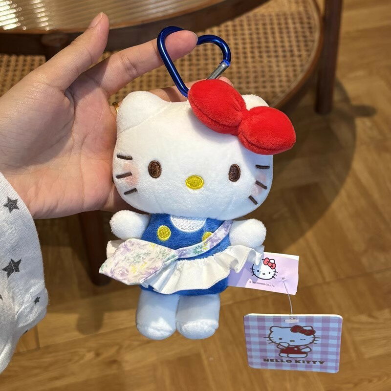 正版hellokitty包包掛飾書包掛件毛絨公仔小玩偶感揹包送禮物
