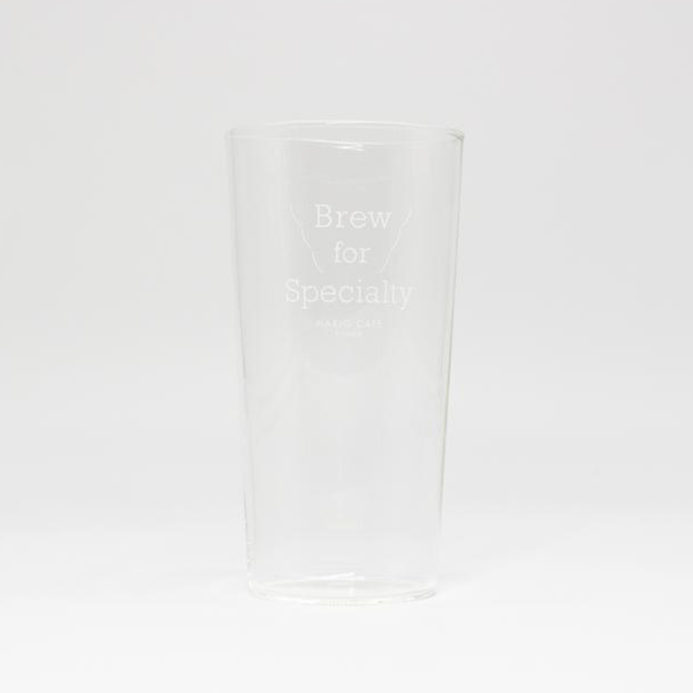 金時代書香咖啡 HARIO CAFÉ耐熱玻璃水杯 白色字 420ml HPG-420-W