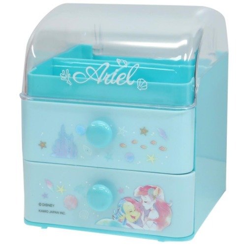 【震撼精品百貨】The Little Mermaid Ariel小美人魚愛麗兒 日本迪士尼Disney 圓頂雙層桌上型置物盒#54469 震撼日式精品百貨
