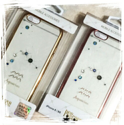 【奧地利水鑽】iPhone 6 /6s (4.7吋) 星座系列電鍍彩鑽保護軟套(水瓶座)