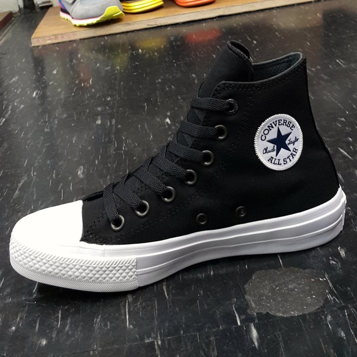 Converse Chuck Taylor All Star II 2代 高筒 黑色 黑白 帆布 LUNARLON 鞋墊 150143C