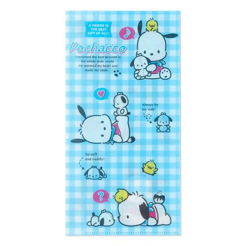 【震撼精品百貨】Pochacco 帕帢狗~日本三麗鷗Sanrio 帕恰狗雙開式檔案夾/口罩收納夾*49295