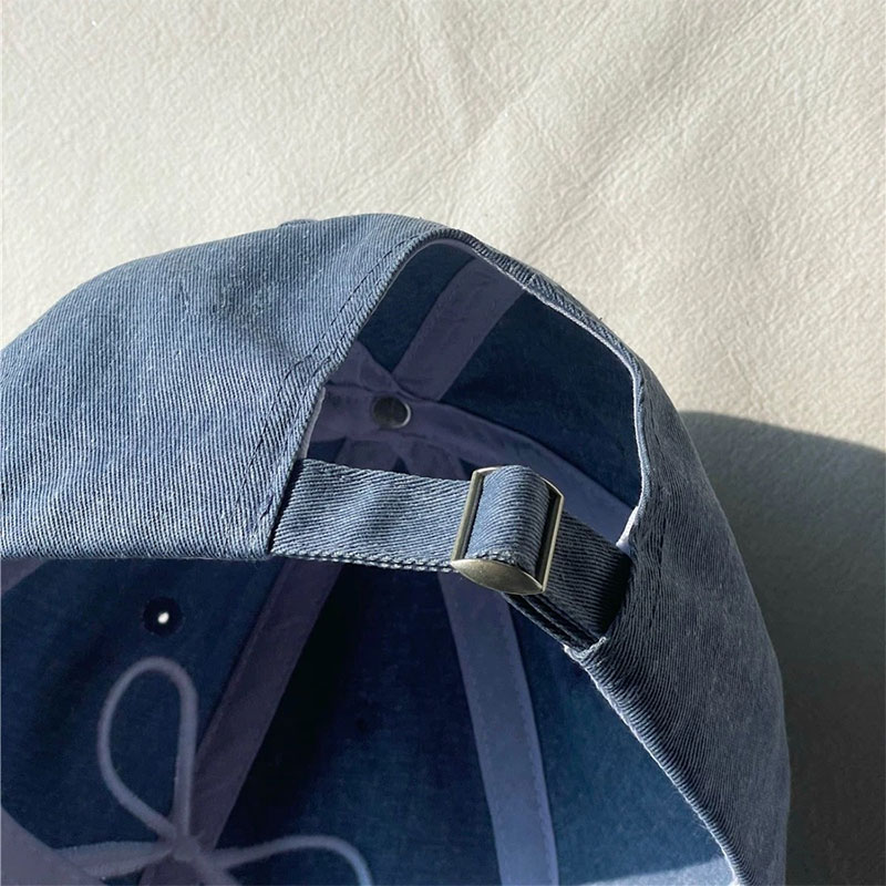 ANNAS 韓國蝴蝶結牛仔鴨舌帽 蝴蝶結帽子 蝴蝶結棒球帽 刺繡蝴蝶結牛仔帽 7