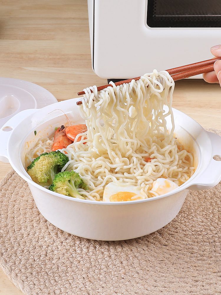 進口泡麵碗帶蓋微波爐煮面湯碗學生宿舍餐盤沙拉碗水果碗飯盒
