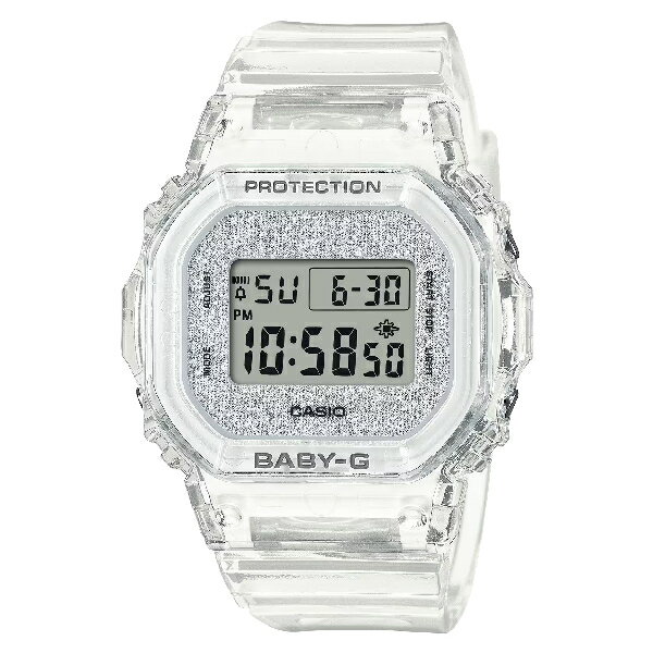 CASIO卡西歐 BGD-565 系列 BGD-565GC-7 精巧方形風格腕錶 透明白 37.9mm ｜樂天全館特惠中★指定刷卡回饋10%