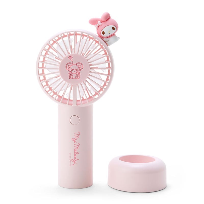 真愛日本 預購 美樂蒂 立體玩偶 造型風扇 手持風扇 兩用 風扇 小風扇 USB風扇 KD43