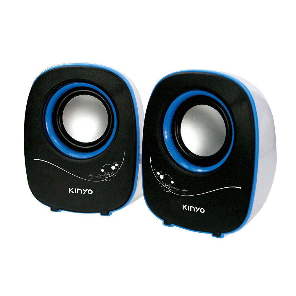 【KINYO】夜精靈USB迷你喇叭 (US) USB供電  P.M.P.O. 300W｜電腦喇叭 2.0音箱 1