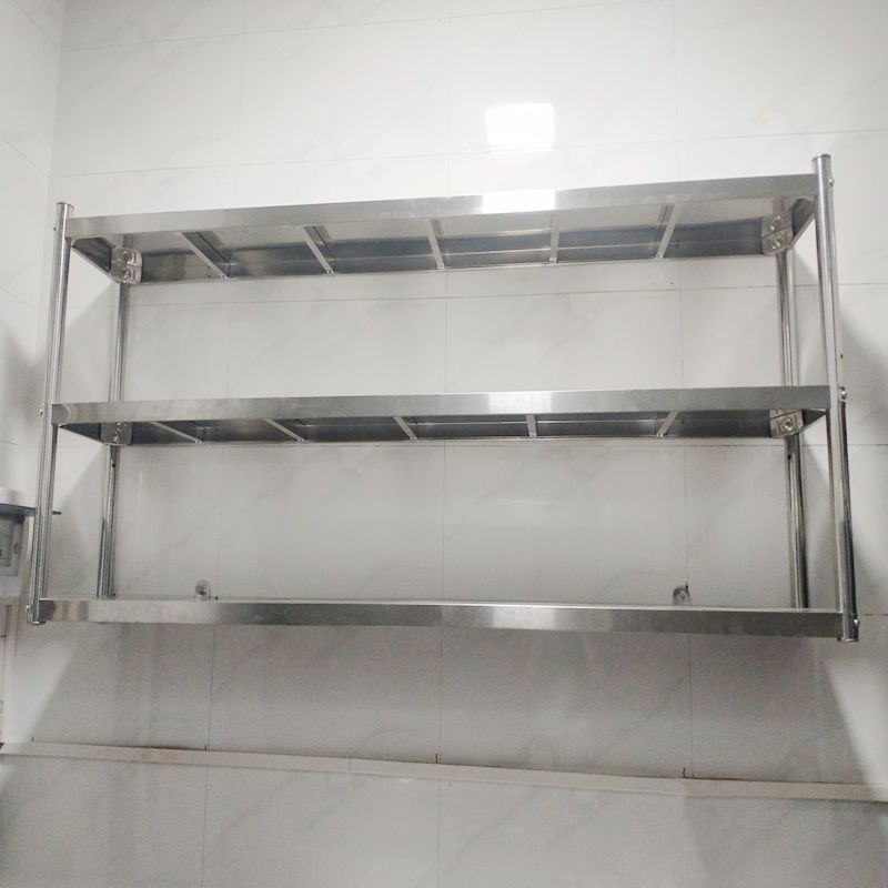 優樂悅~加厚不銹鋼墻壁貨架壁掛式上墻架家用商用微波爐架廚房層架置物架