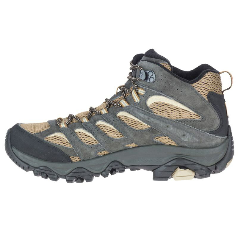 MERRELL MOAB 3 MID 經典戶外中筒健行鞋 ML036251【野外營】男 鐵灰/袋棕 GTX 登山鞋 3