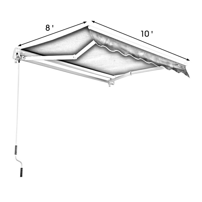 Mcombo: MCombo 10'x8' Manual Retractable Patio Awning Sunshade Shelter ...