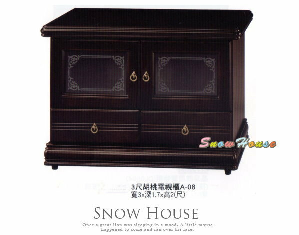 ╭☆雪之屋居家生活館☆╯A396-05 三尺胡桃電視櫃/收納櫃/置物櫃