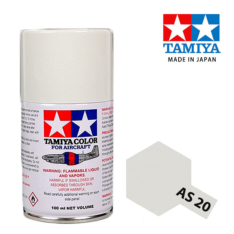 【鋼普拉】現貨 TAMIYA 田宮 模型 噴漆 噴罐 油性漆 86520 AS20 AS-20 徽章白色 100ml