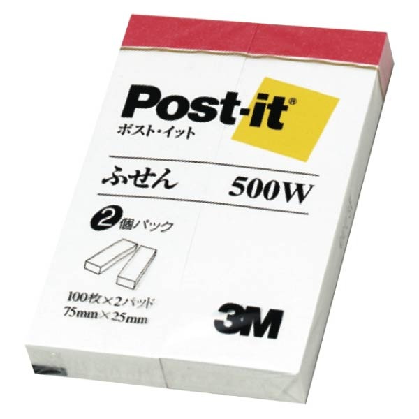 3M 標籤紙 500W-RP 小尺寸便利貼 ( 25 x 75mm / 非全彩便條紙 )