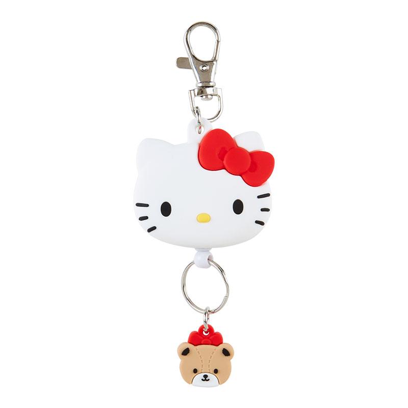 真愛日本 凱蒂貓 kitty 矽膠 伸縮鑰匙圈 附掛飾 鑰匙圈 證件扣 易拉扣 護理師證件扣 可掛磁扣 JD41