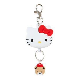 真愛日本 預購 凱蒂貓 kitty 矽膠 伸縮鑰匙圈 附掛飾 鑰匙圈 證件扣 易拉扣 護理師證件扣 可掛磁扣 JD41