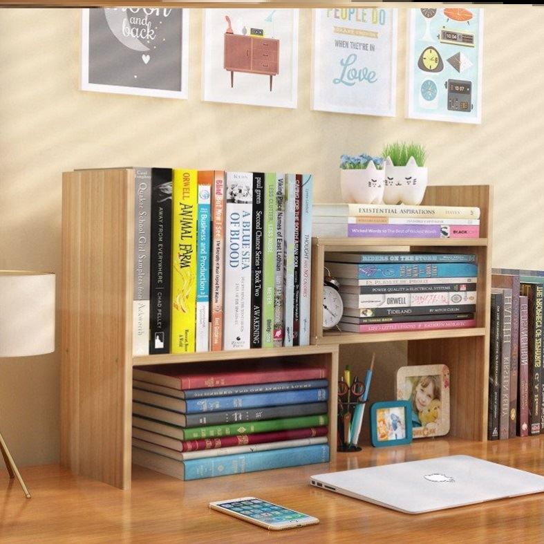 學習桌收納置物架書架簡易桌上學生用辦公書桌兒童宿舍簡約小書柜