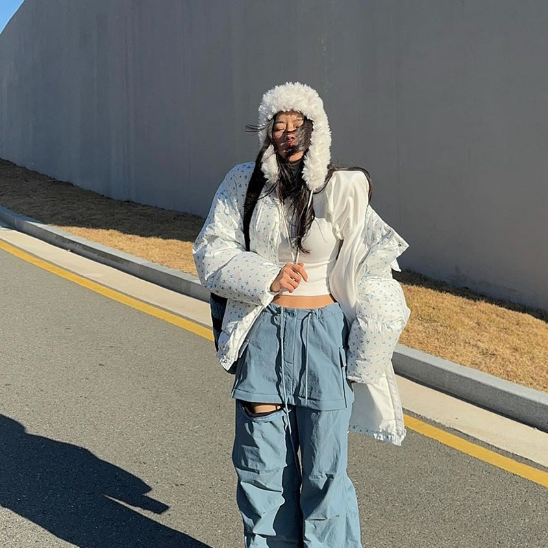 ANNAS 正韓羊羔絨拉繩雷鋒帽 韓國毛毛雷鋒帽 飛行帽 毛毛遮耳帽 韓國網紅 白色毛絨耳罩帽子 巴拉克拉法帽 保暖小臉 9