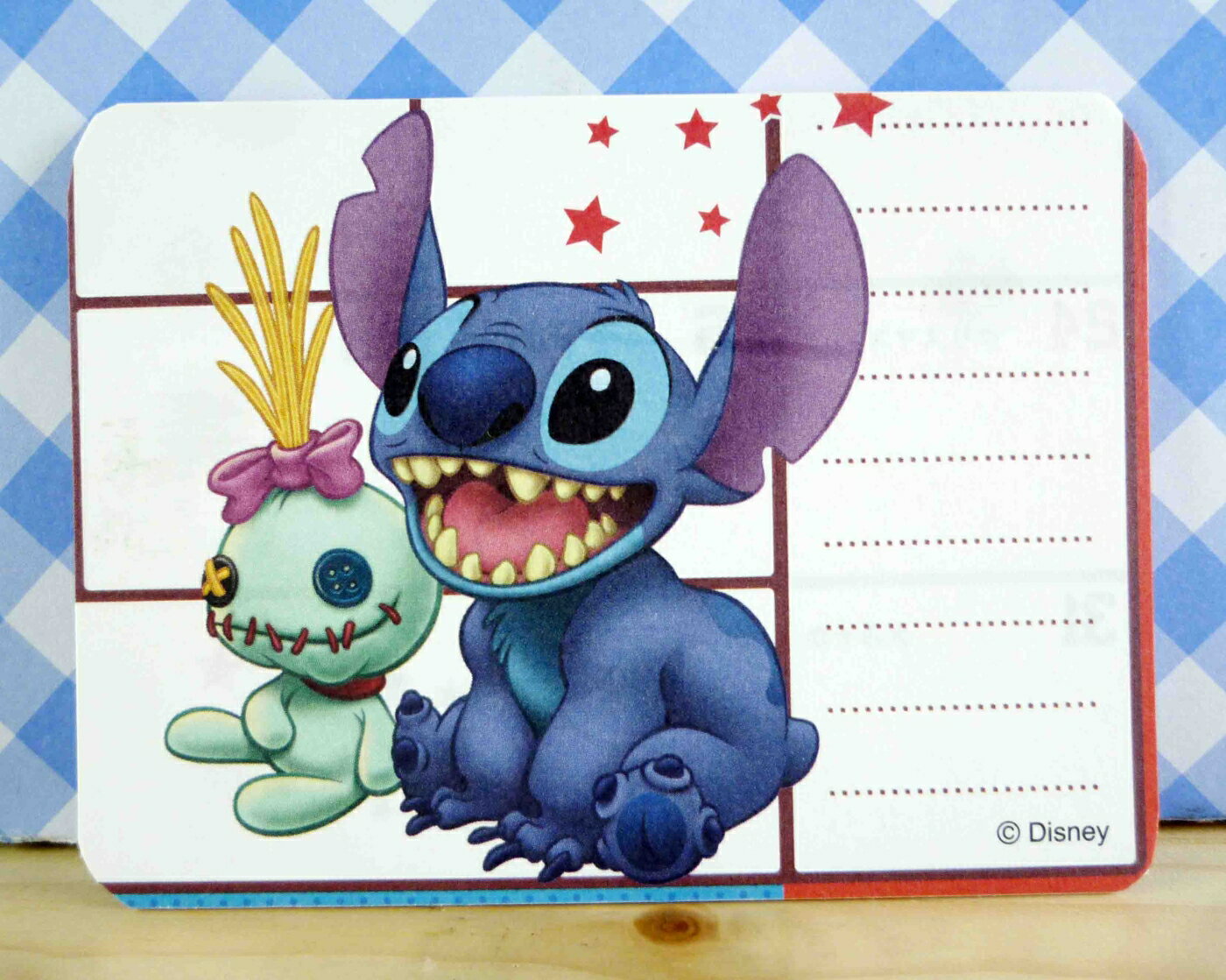 【震撼精品百貨】Stitch 星際寶貝史迪奇 卡片-張牙坐 震撼日式精品百貨