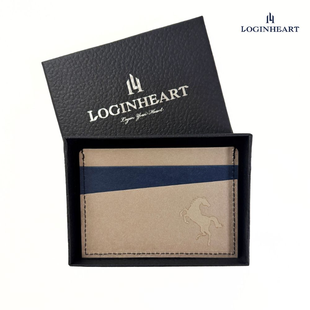 LOGINHEART｜『免取卡』正面感應卡夾 一馬當先・灰藍 卡夾 卡套 悠遊卡信用卡 各類卡片 直接感應不受其他卡片幹擾