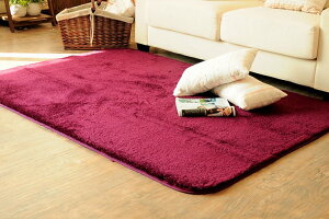 五折出清隨便賣 最後一條便宜賣 外銷等級 出口日本 150*200 CM 高級純色 防滑超柔 絲毛地毯--酒紅色