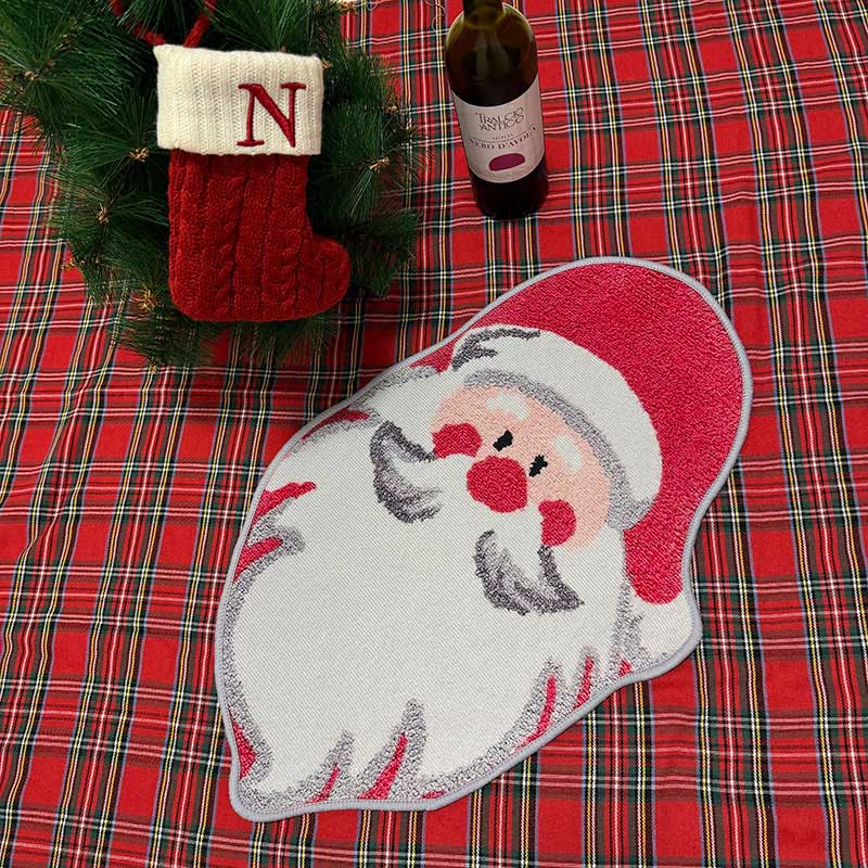 粉色聖誕老公公地墊 桌墊 餐墊 粉色聖誕節 網紅拍照超出片 耶誕氛圍感 聖誕節交換禮物 3