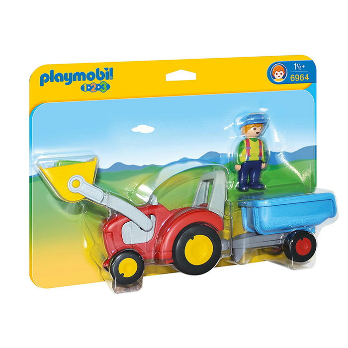 Playmobil 摩比 123系列 6964 小推土機 【鯊玩具Toy Shark】