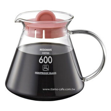 金時代書香咖啡 Tiamo 耐熱玻璃咖啡壺 600cc 圓把手 HG2220PK