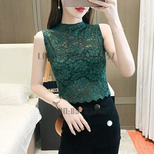花邊假領子韓版假衣領無袖蕾絲打底衫高領假領子女立領【雲木雜貨】
