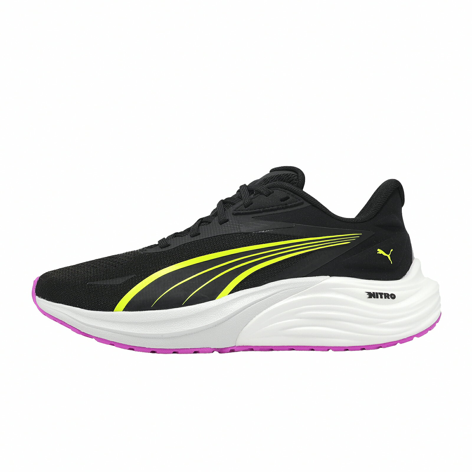 Puma 慢跑鞋 Electrify Nitro 4 Wns 女鞋 黑 黃 氮氣中底 運動鞋