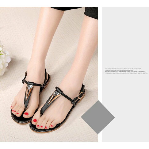 韓版 夏季女鞋 波西米亞涼鞋 夾腳涼鞋 休閒鞋 平 涼鞋 小清新 夾腳 1