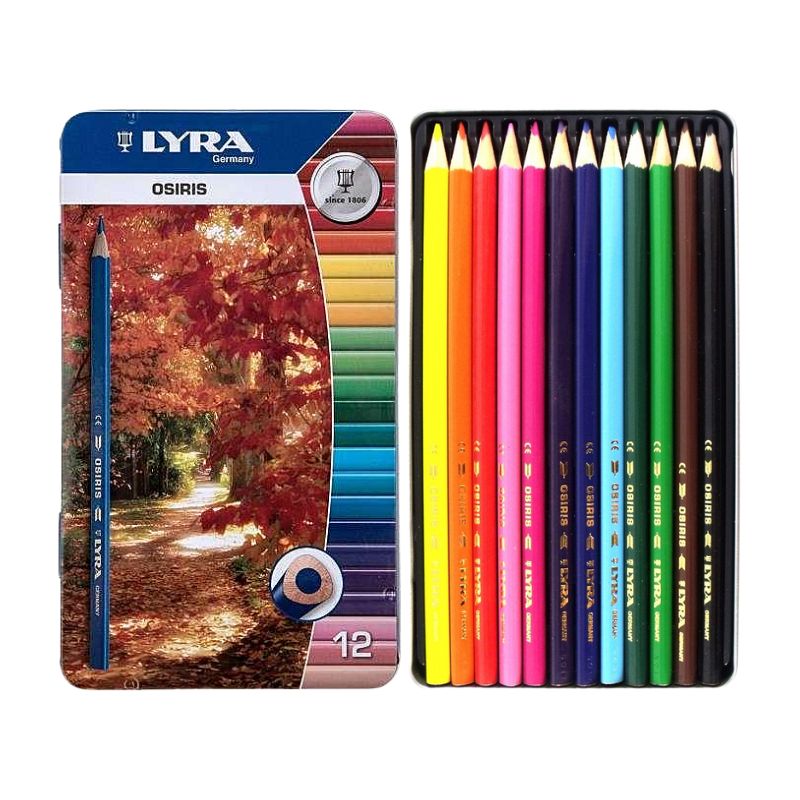 德國 LYRA 三角鐵盒色鉛筆 12色 文具 彩色 鉛筆 美術 三角 繪畫 附發票【心心哈德】現貨 全館499超取免運｜全場下殺★滿額再享折扣