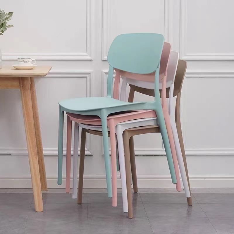 【免運】開發票 美雅閣| 北歐塑料餐椅現代簡約家用靠背凳子書桌椅休閑椅化妝椅