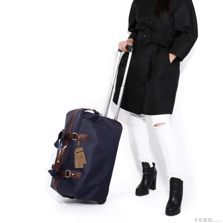 摺疊手提旅行包拉桿包女輕便大容量旅行袋行李包登機旅游包 全館免運