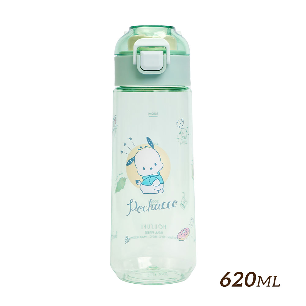 【HOUSUXI】舒希 三麗鷗帕恰狗-Tritan 彈蓋水瓶620ml