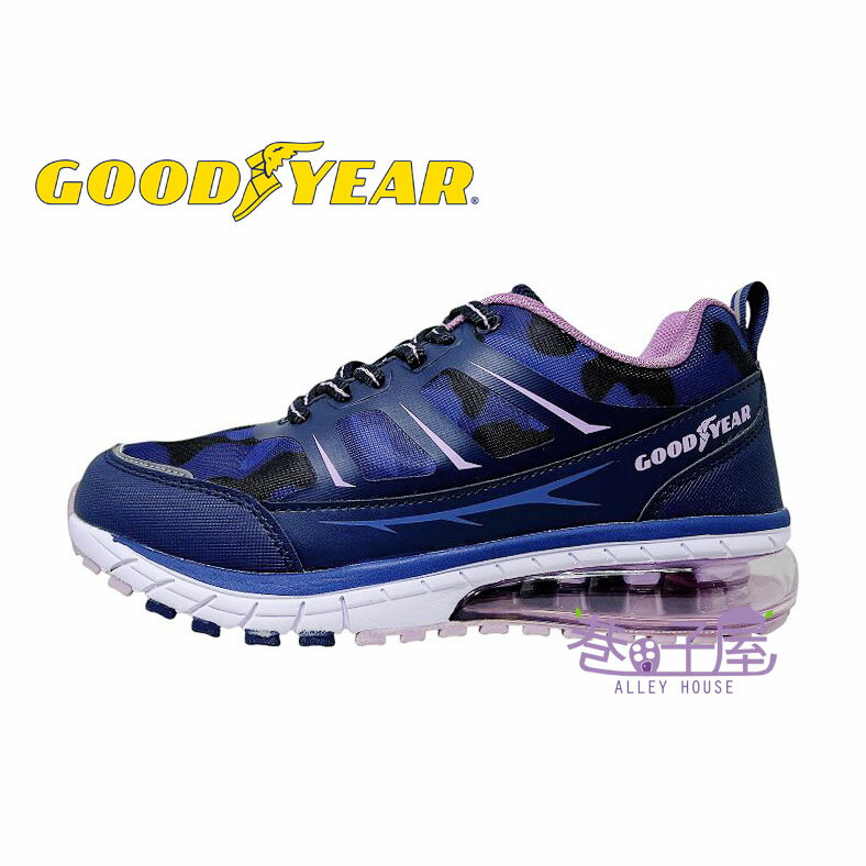GOODYEAR固特異 女鞋 FLYER 迷彩系列 緩震 氣墊 輕量 慢跑鞋 運動鞋 [GAWR22806] 藍紫【巷子屋】