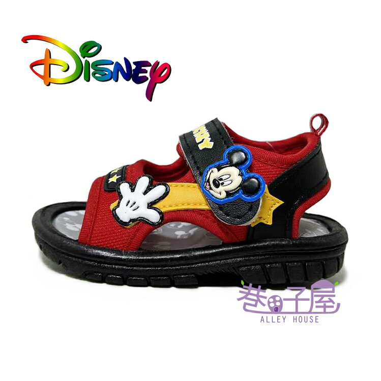 DISNEY迪士尼 童款米奇黏貼啾啾涼鞋 叫叫鞋 BB鞋 [118338] 紅 MIT台灣製造【巷子屋】