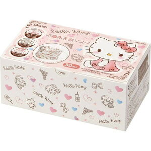 真愛日本 三麗鷗 凱蒂貓 kitty 腮紅 三層構造 30入 不織布口罩 兒童 口罩 防塵 無紡布 親膚