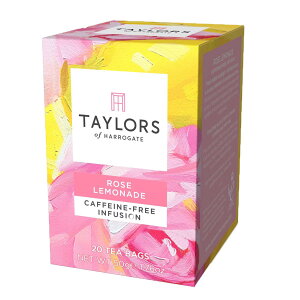 即期英國Taylors泰勒茶 -玫瑰檸檬風味茶 無咖啡因 茶包 ROSE LEMONADE 2.5g*20入/盒 -良鎂