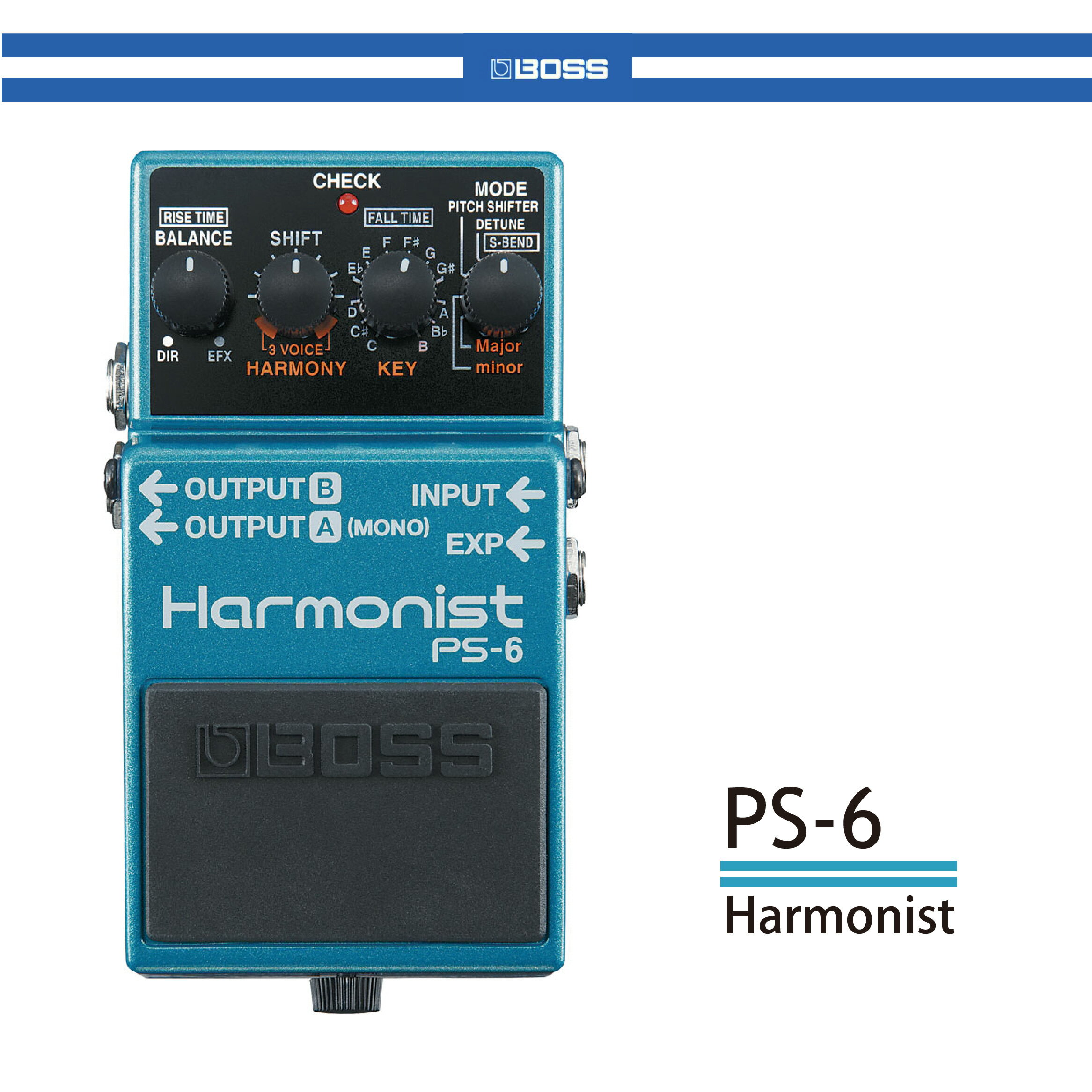 【非凡樂器】BOSS PS-6 Harmonist 效果器/結合四種效果的智慧型移調單踏板效果器