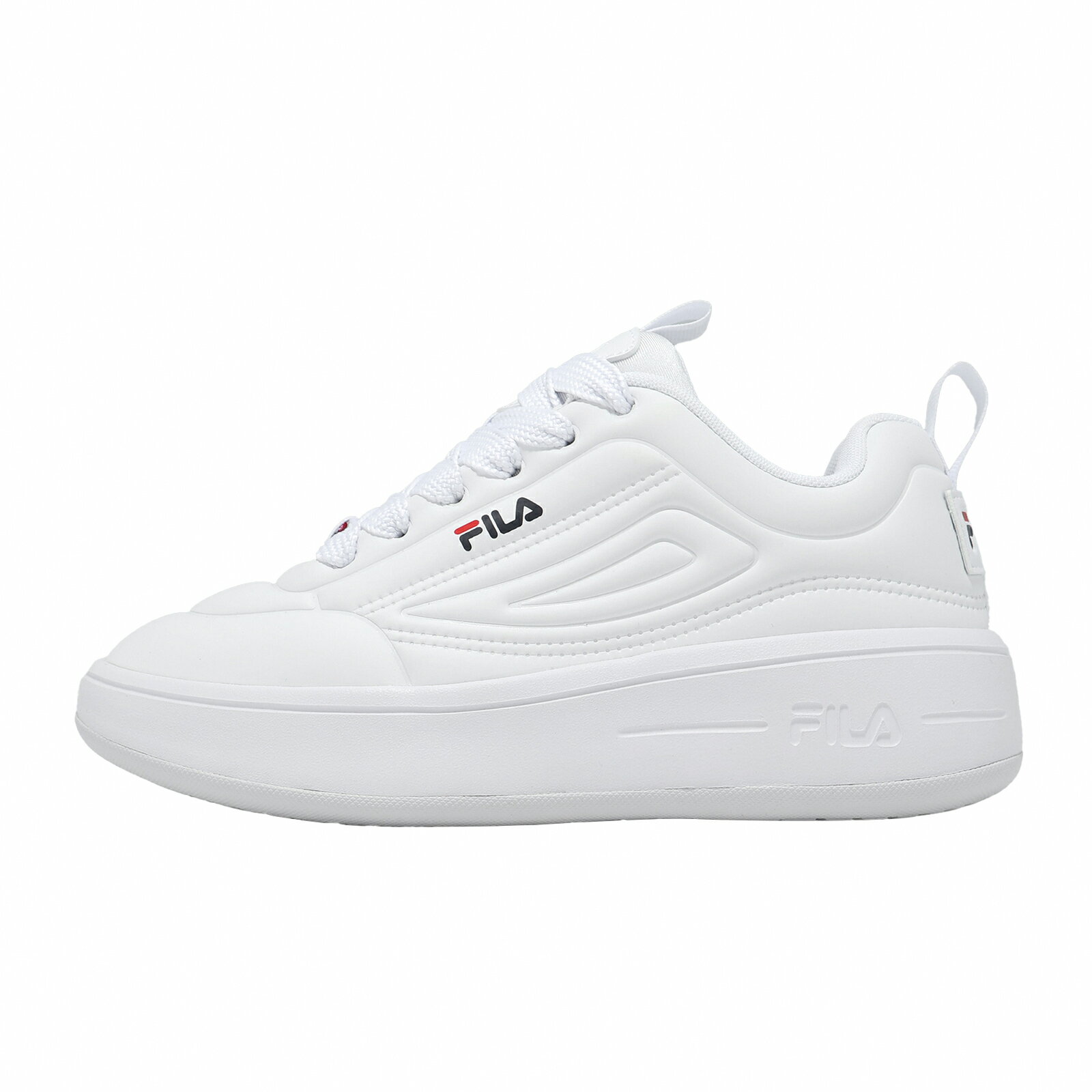 Fila 休閒鞋 Super Bubble 女鞋 白 皮革 厚底 增高 小白鞋 5C608Z125
