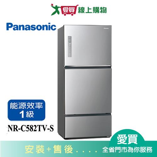 Panasonic國際578L三門冰箱(晶漾銀)NR-C582TV-S(預購)含配送+安裝【愛買】