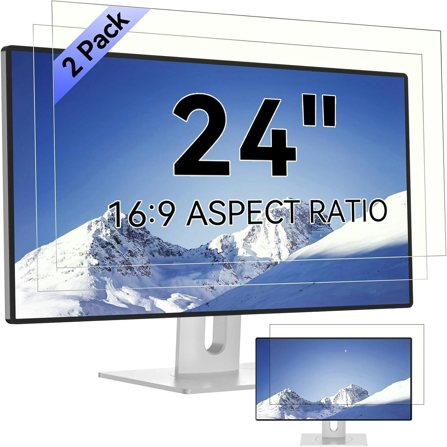 24in Blue Light Blocking Anti-Glare Monitor Screen Protector