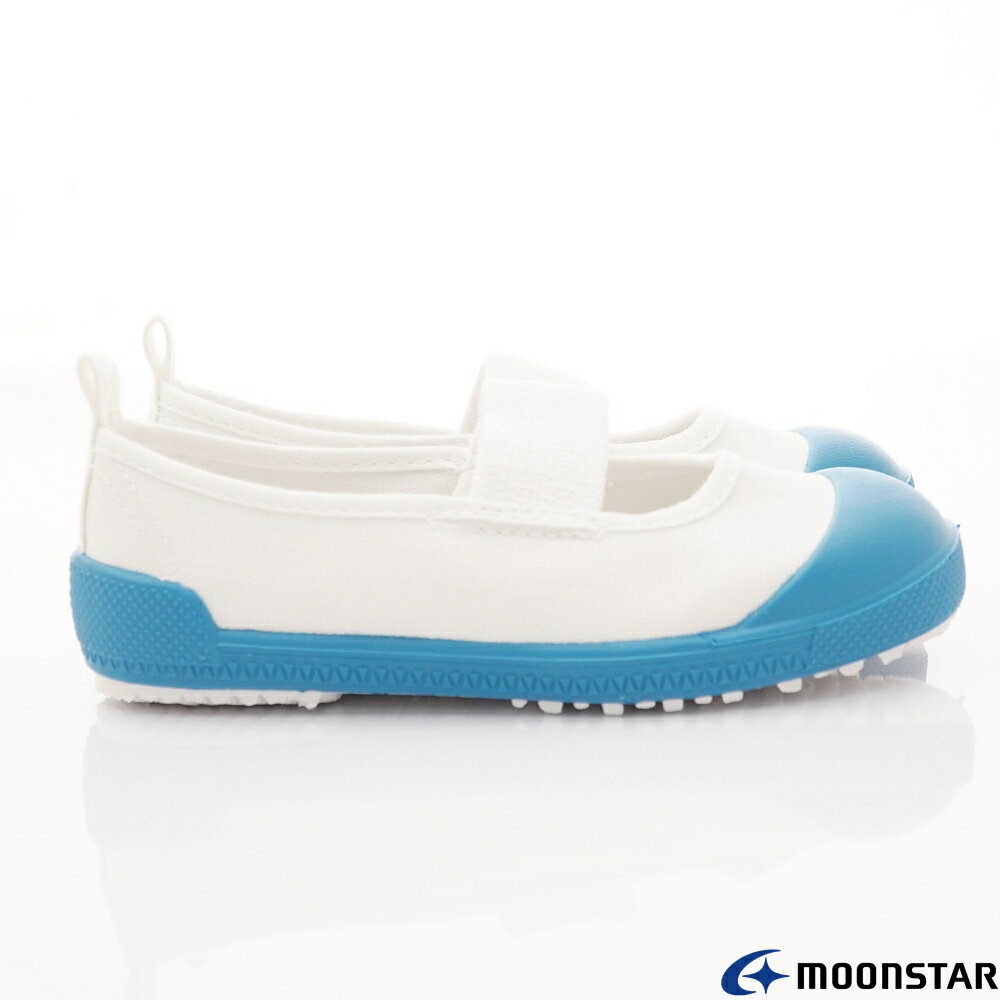 日本月星Moonstar機能童鞋鐵氟龍室內鞋系列寬楦日本製穩定耐磨抗菌室內鞋款0538淺藍(中小童段/中大童段) 3